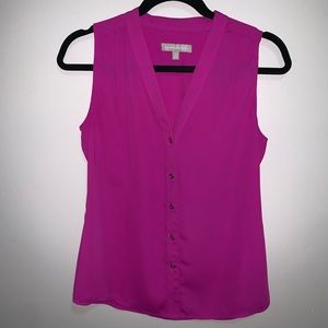 Banana Republic Magenta Sleeveless Blouse Sz 2